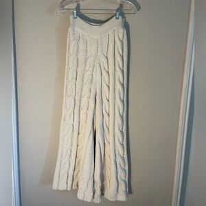 Free People Cream Knit Pants